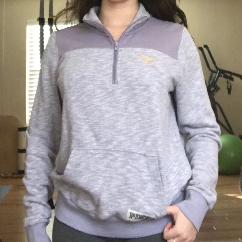 Lavender quarter zip sweatshirt